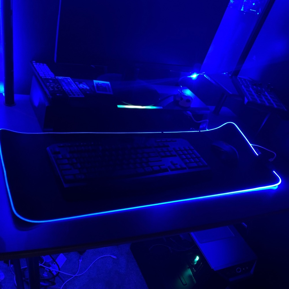 For RGB LED Extra Large Soft Gaming Mouse Pad Oversized Glowing 31.5×11.8 inches